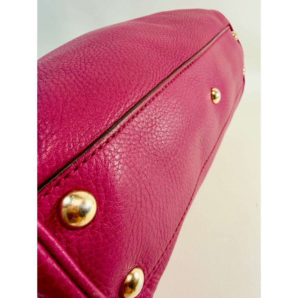 Gucci Bamboo Shopper Tote Magenta Pink Leather Shoulder Bag Satchel Authentic - Picture 11 of 16